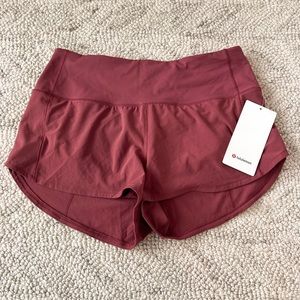 Lululemon high rise shorts speed up